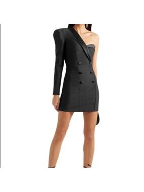 ZARA Black One-Shoulder Double-Breasted Women’s Dress